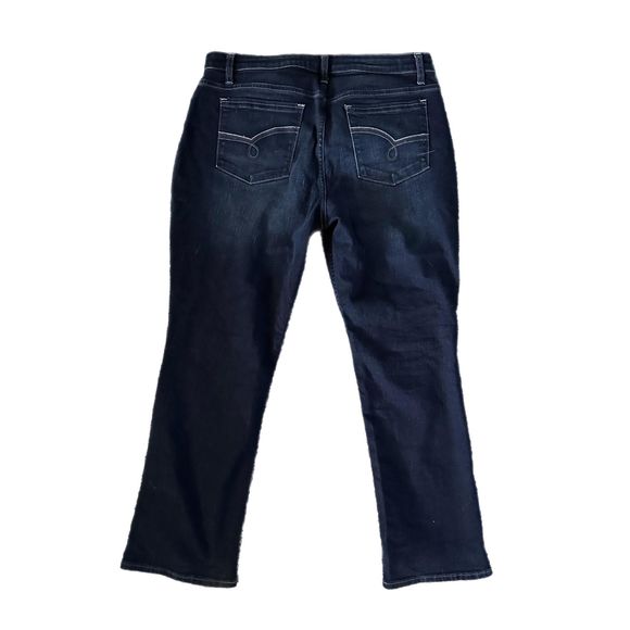 Riders Lee Midrise Straight Leg Dark Wash Jeans, Size 14P, Pre-owned - Picture 2 of 6